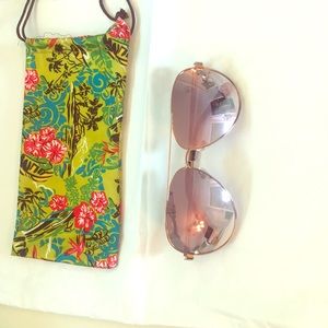 Vince Camuto Pink/Gold Aviator Sunglasses 🕶 ☀️🦩